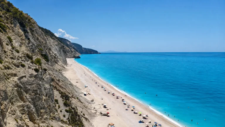 Panoramic view of one of the best beaches near Porto Katsiki in Lefkada